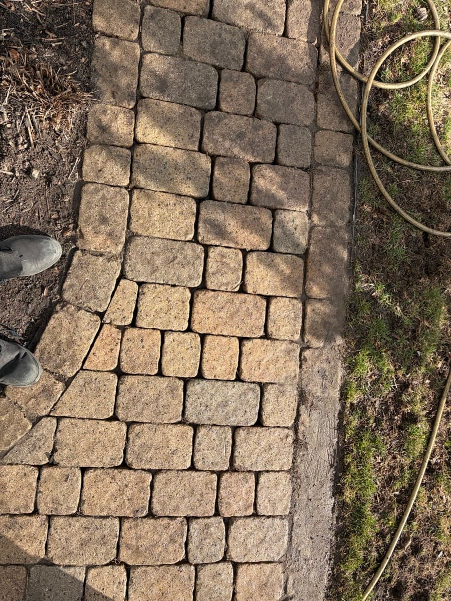 Patio en pavé - AVANT